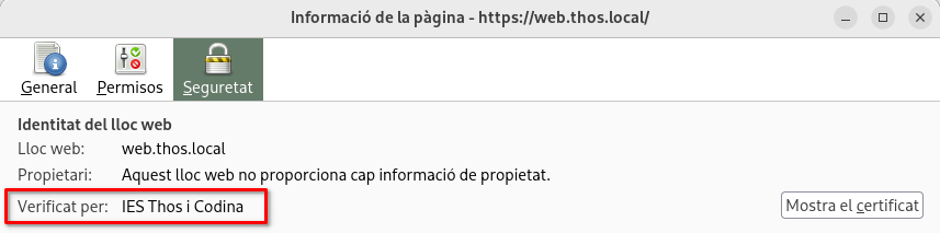 Verificat per: IES Thos i Codina