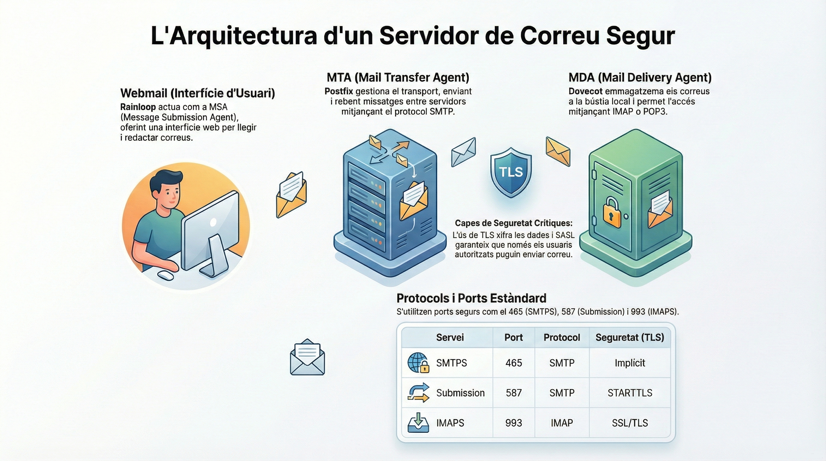 Arquitectura d’un servidor de correu segur