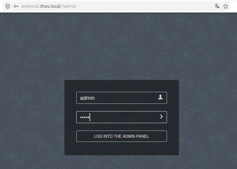 Login d’admin