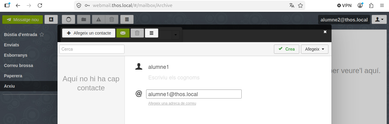 Nou contacte