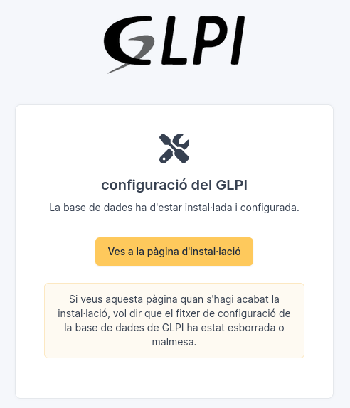 Configuració de GLPI