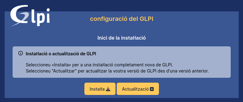 Inici de la instal·lació