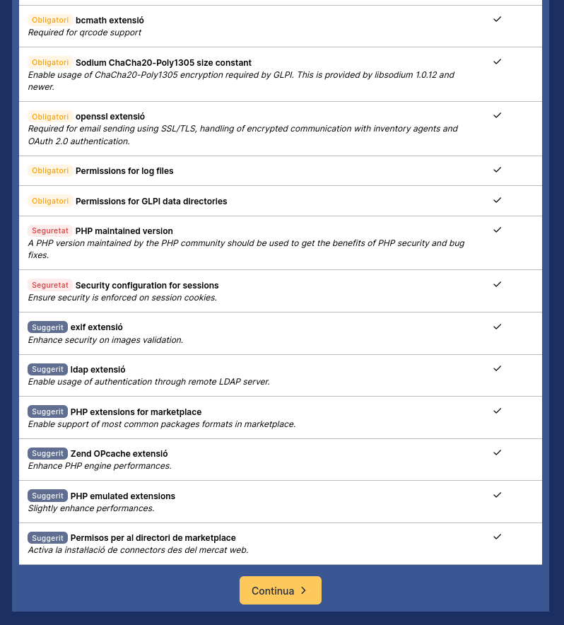 Requisits PHP 2/2