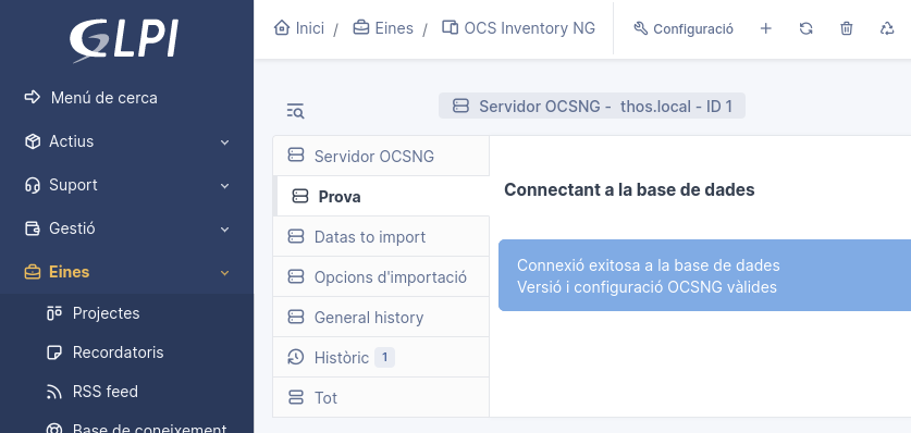 Connexió exitosa