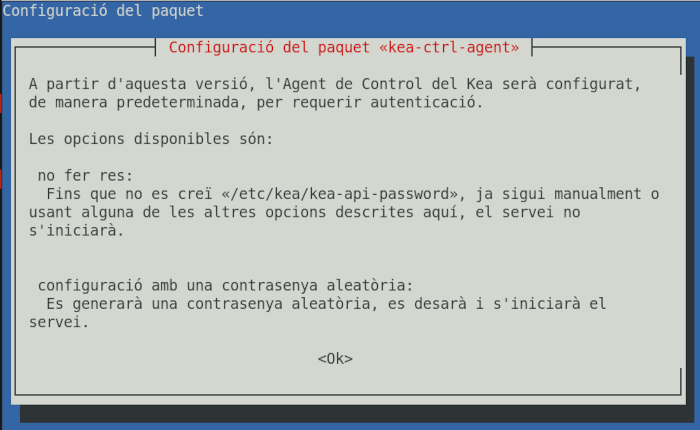 Configuració del paquet kea-ctrl-agent 1/4