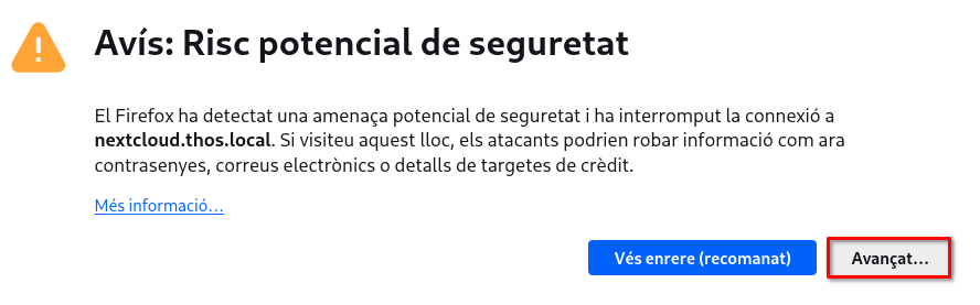 Avís de seguretat