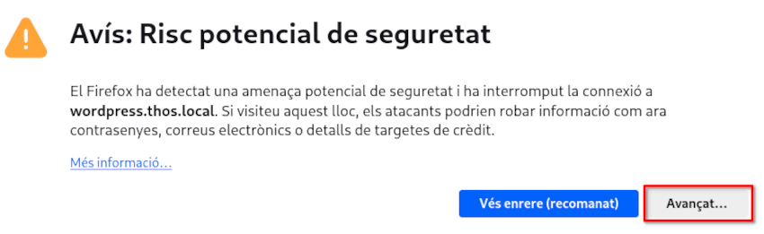 Avís de seguretat